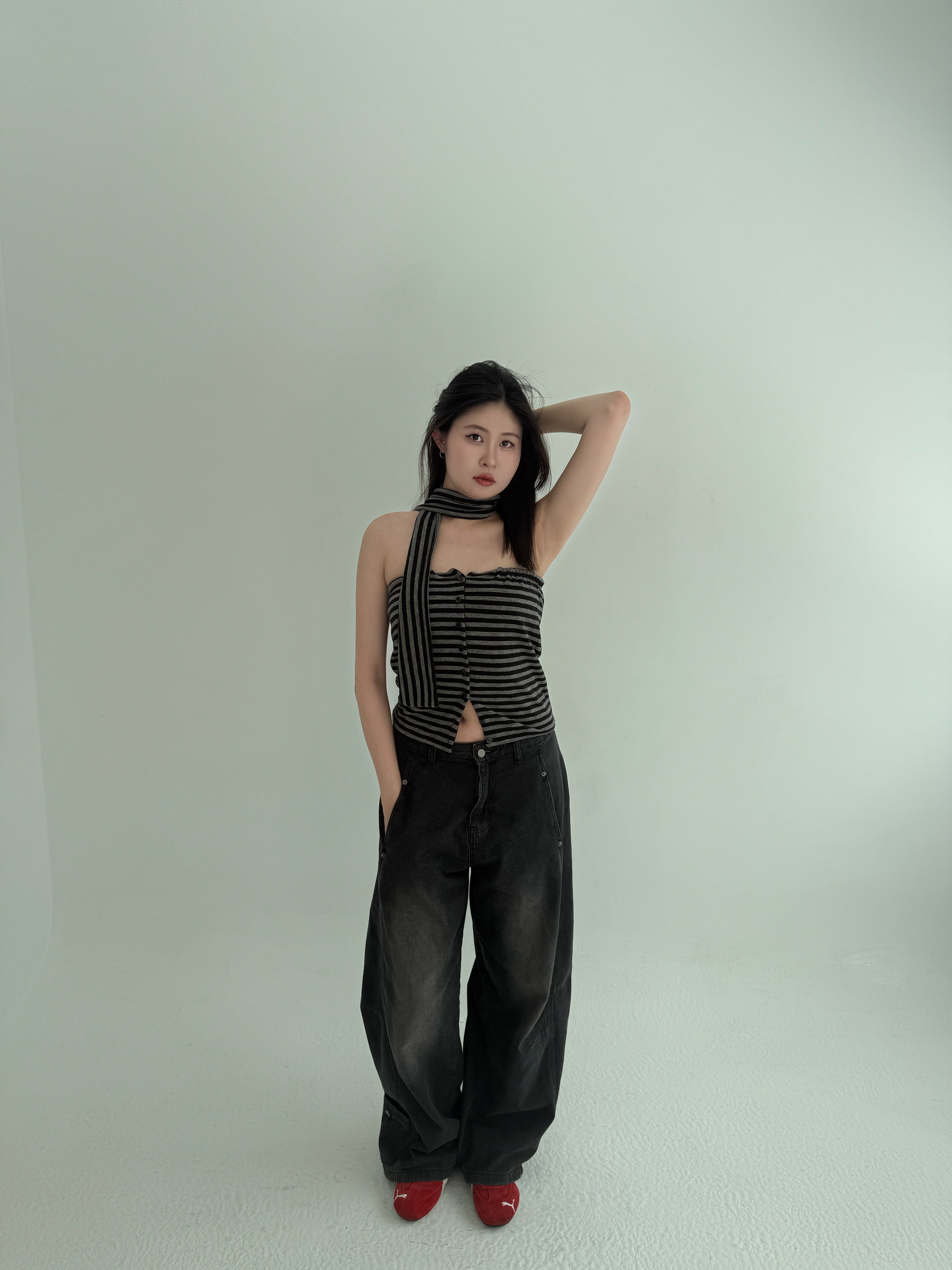 Double Mood 寬帶繞脖平口背心