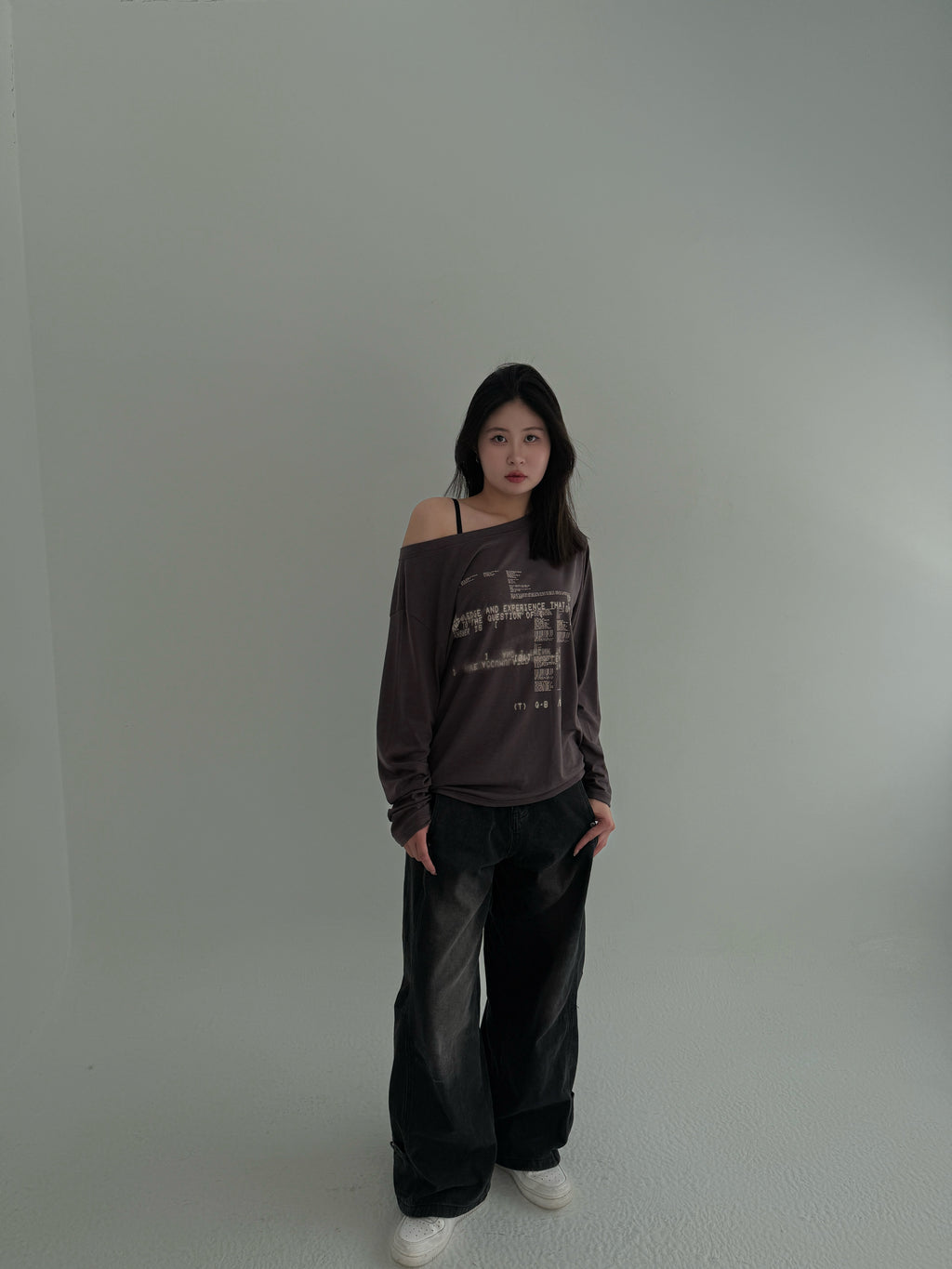 Sunday Ease 慵懶斜肩薄長袖|入秋單品