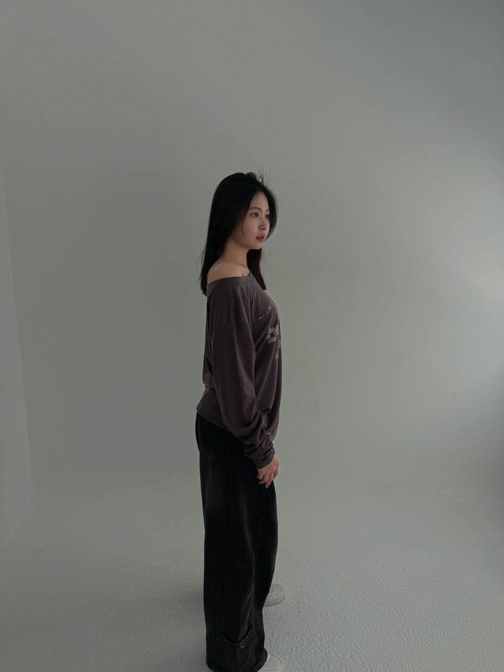 Sunday Ease 慵懶斜肩薄長袖|入秋單品