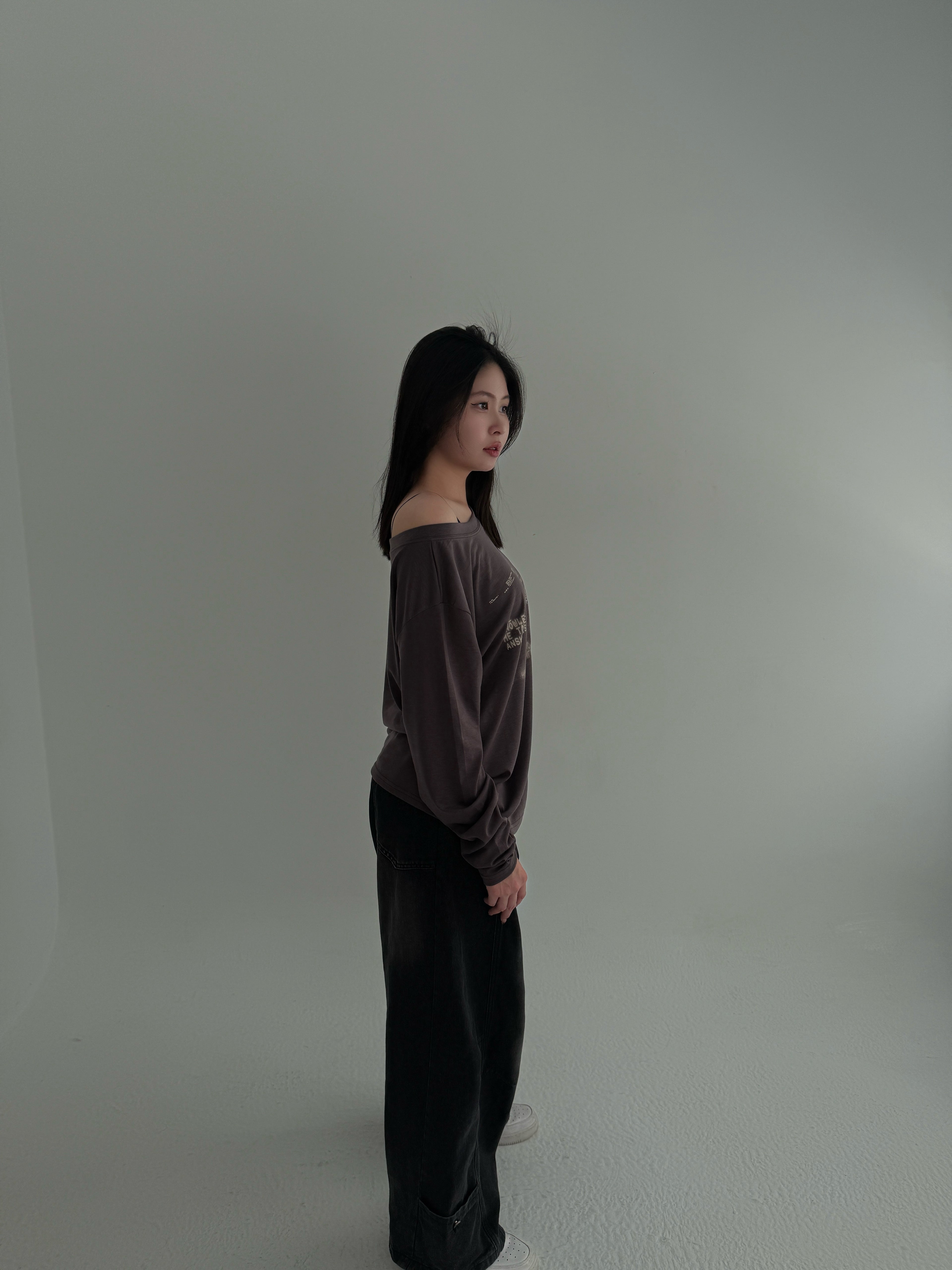 Sunday Ease 慵懶斜肩薄長袖|入秋單品